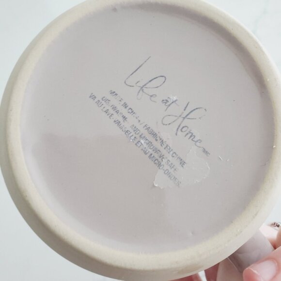 Life At Home Stoneware Pottery D Alphabet Mug Cottage Farmhouse - Picture 4 of 7